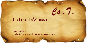 Csire Tímea névjegykártya